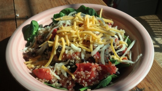 burrito inspired spinach salad